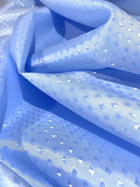 Штора для ванної кімнати душу фіранка з кільцями 1240х180 см блакитна 391 Vin Kha фото